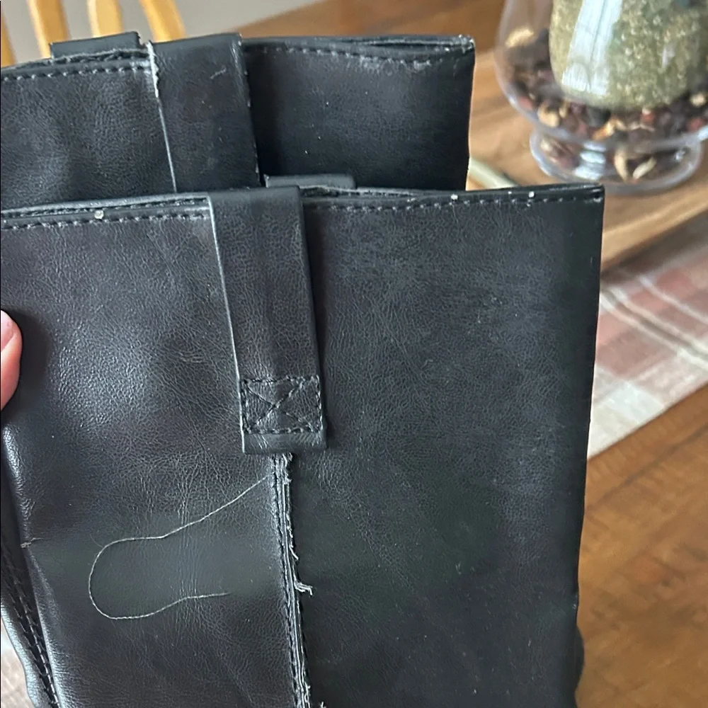 MIA Black Leather Knee-High Boots